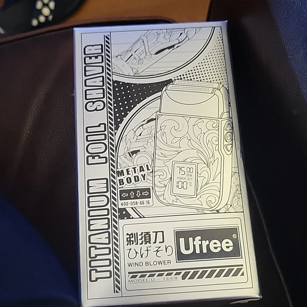 Ufree Titanium Double Foil shaver electric razor 3 speed close shave LED NEW